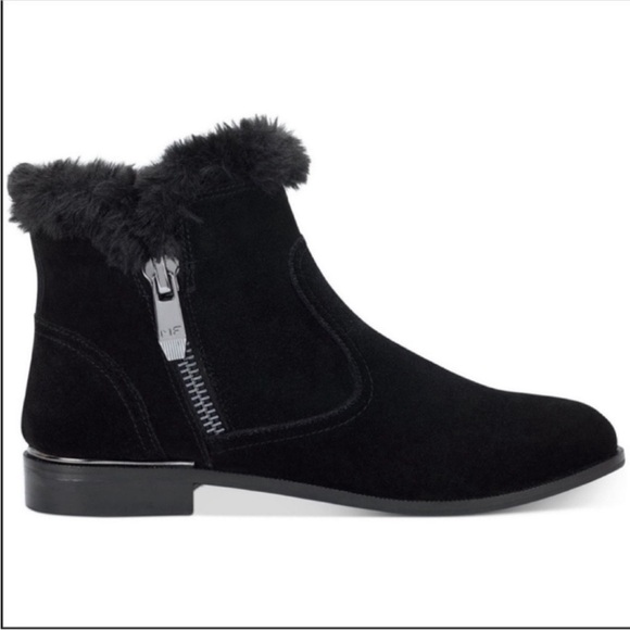 Marc Fisher Rasill Faux- Fur Cuffed Booties 8.5 - Picture 1 of 8
